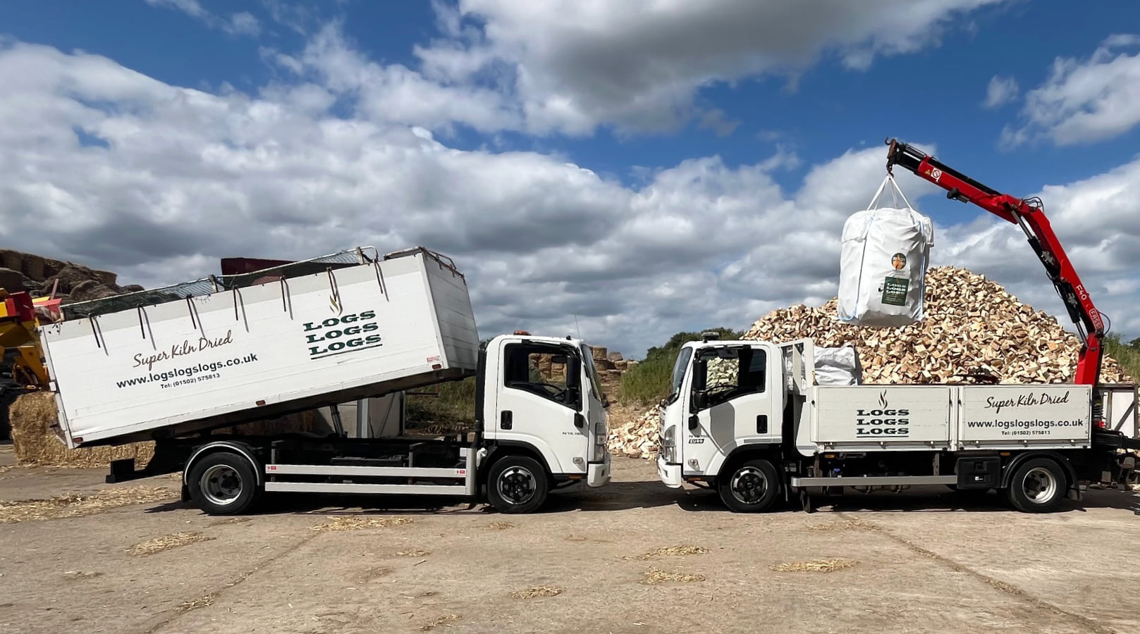 Delivering kiln dried logs in bulk bags and loose to Norfolk & Suffolk, including Norwich, Diss, Woodbridge and surrounding areas.
We sell bulk bags nationally, 100% British Timber